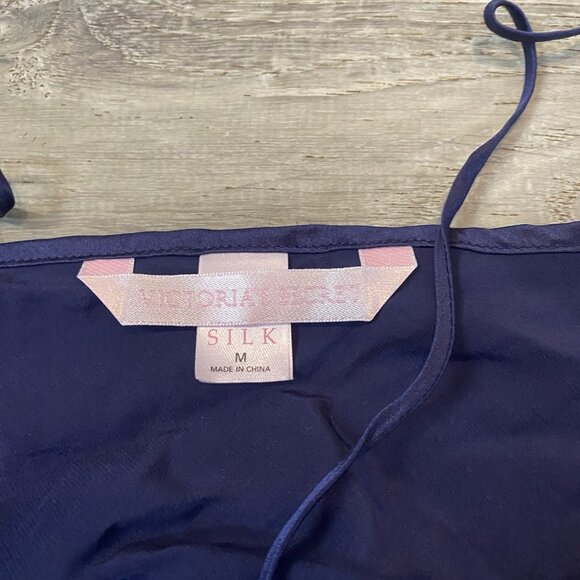 Victoria’s Secret Slip Nightgown Dress Y2K Silk Blue Sexy - Picture 2 of 4